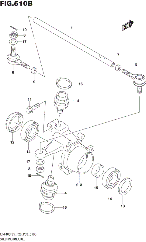 STEERING KNUCKLE (LT-F400FL5 P33)