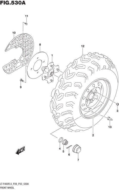 FRONT WHEEL (LT-F400FL5 P28)