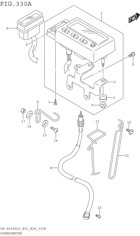 SPEEDOMETER (DR-Z400SL5 E03)