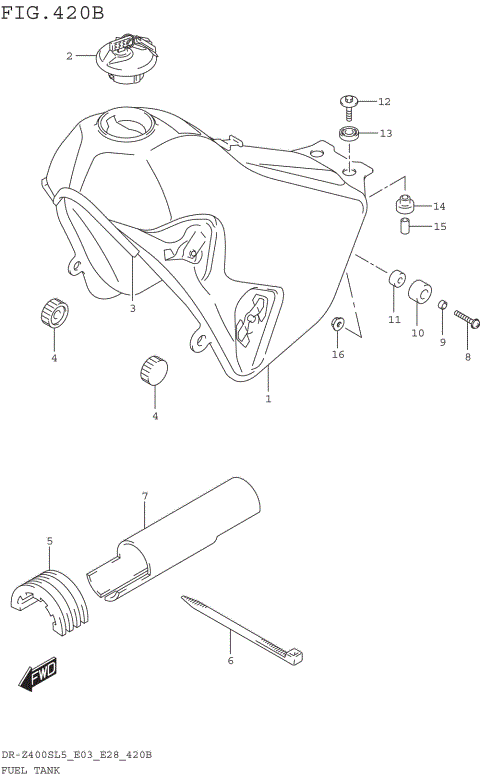 FUEL TANK (DR-Z400SL5 E28)