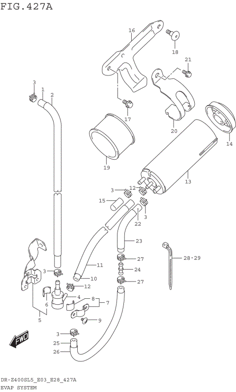EVAP SYSTEM (DR-Z400SL5 E33)