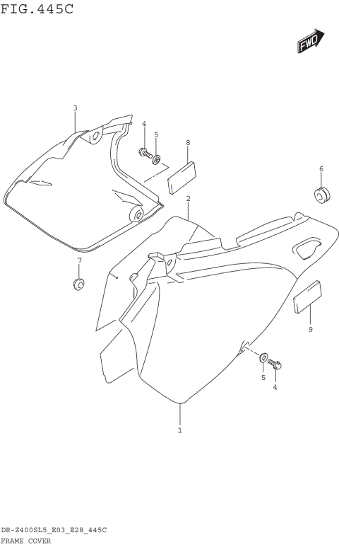 FRAME COVER (DR-Z400SL5 E33)