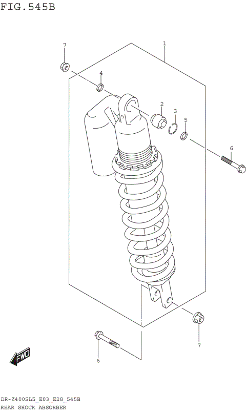 REAR SHOCK ABSORBER (DR-Z400SL5 E28)