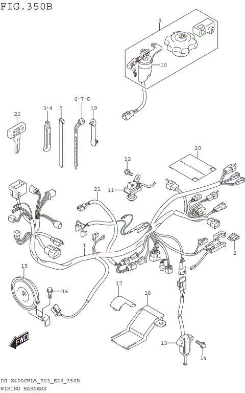WIRING HARNESS (DR-Z400SML5 E28)