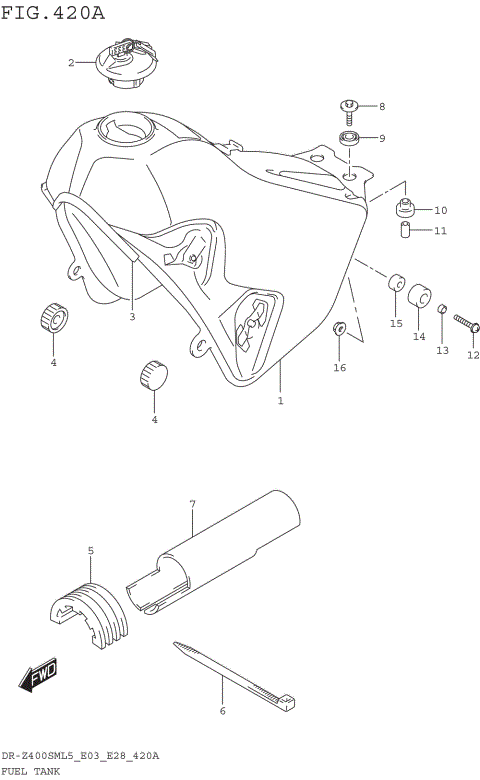 FUEL TANK (DR-Z400SML5 E03)