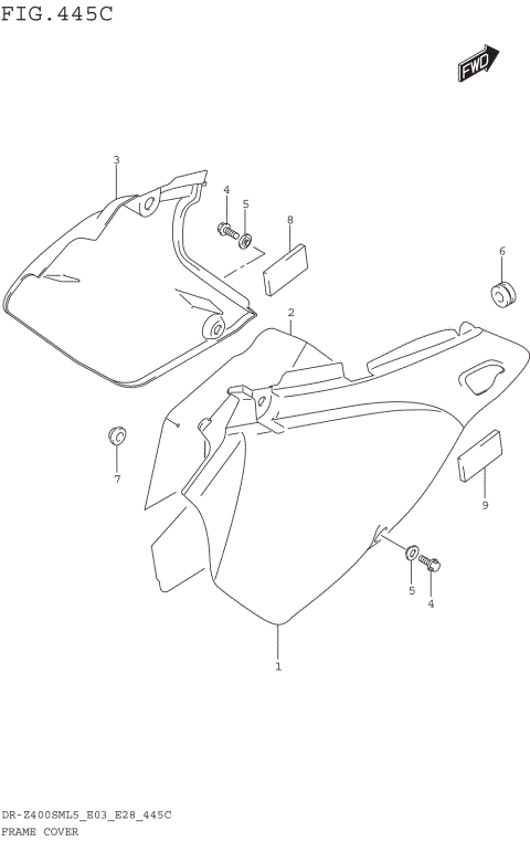 FRAME COVER (DR-Z400SML5 E33)