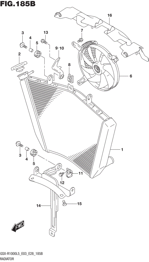 RADIATOR (GSX-R1000L5 E28)