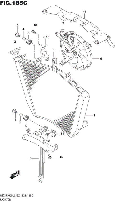 RADIATOR (GSX-R1000L5 E33)