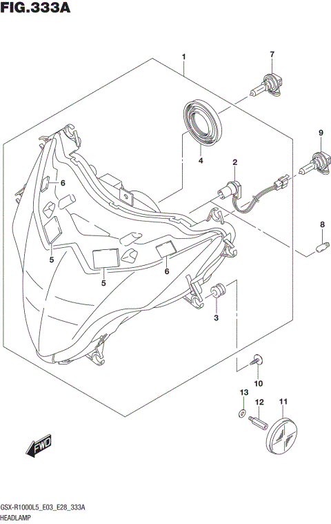 HEADLAMP (GSX-R1000L5 E03)