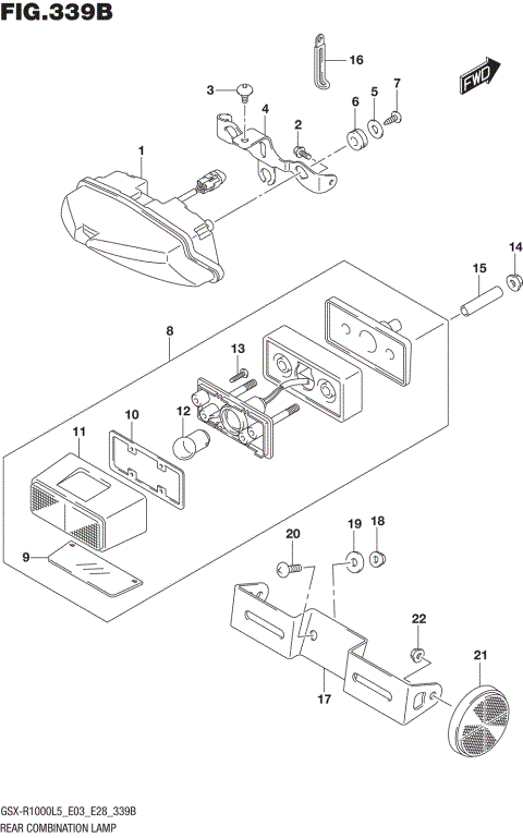 REAR COMBINATION LAMP (GSX-R1000L5 E28)