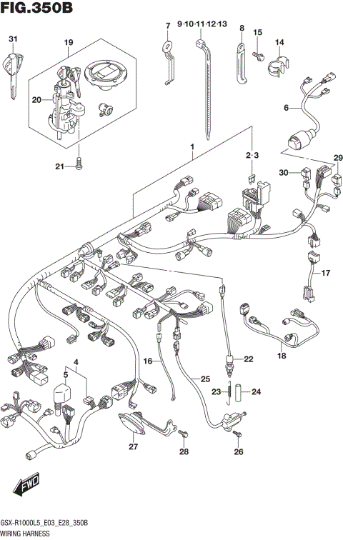 WIRING HARNESS (GSX-R1000L5 E28)