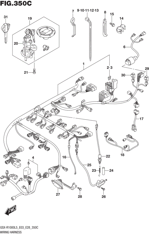 WIRING HARNESS (GSX-R1000L5 E33)