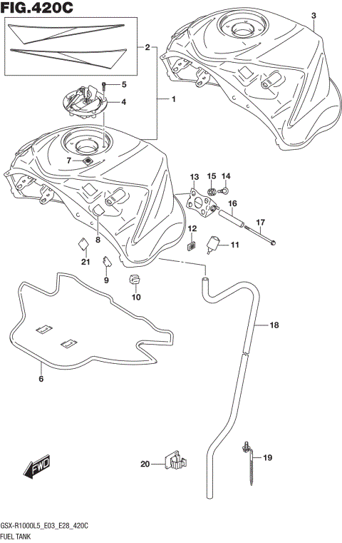 FUEL TANK (GSX-R1000L5 E33)