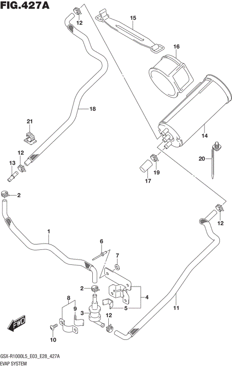 EVAP SYSTEM (GSX-R1000L5 E33)