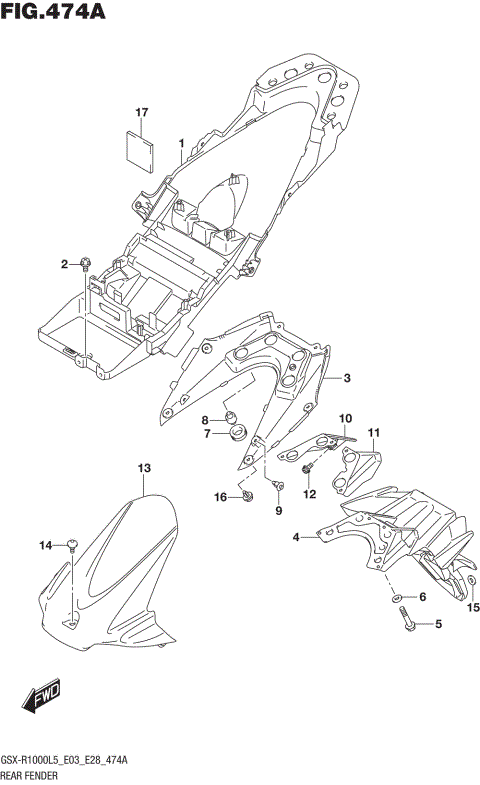 REAR FENDER (GSX-R1000L5 E03)