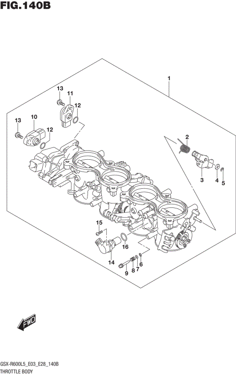 THROTTLE BODY (GSX-R600L5 E28)