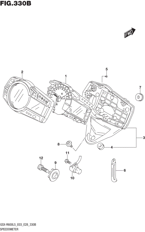 SPEEDOMETER (GSX-R600L5 E28)