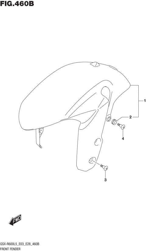 FRONT FENDER (GSX-R600L5 E28)