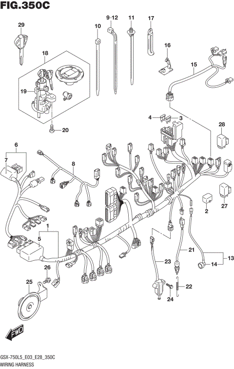 WIRING HARNESS (GSX-R750L5 E33)