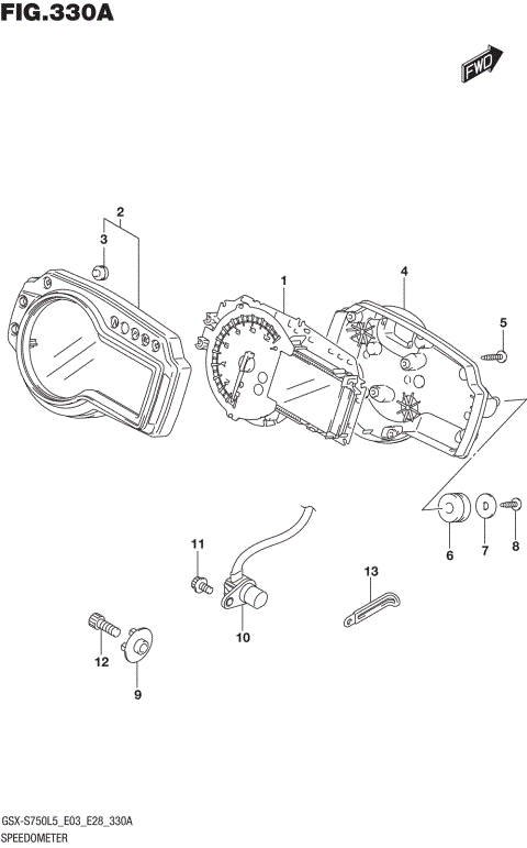 SPEEDOMETER (GSX-S750L5 E03)