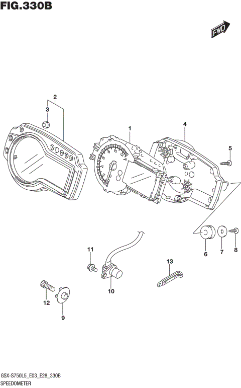 SPEEDOMETER (GSX-S750AL5 E28)