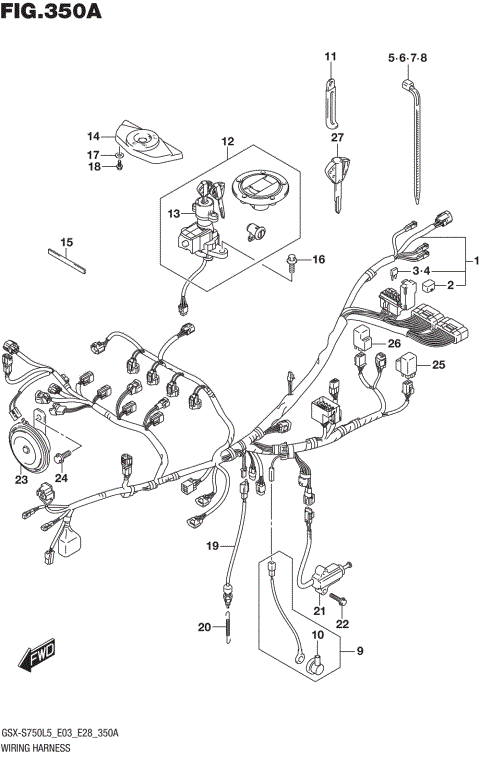 WIRING HARNESS (GSX-S750L5 E03)