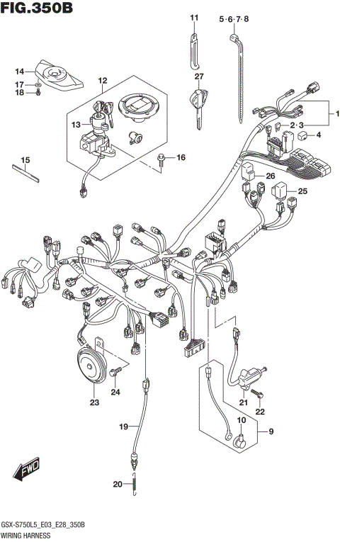 WIRING HARNESS (GSX-S750AL5 E28)