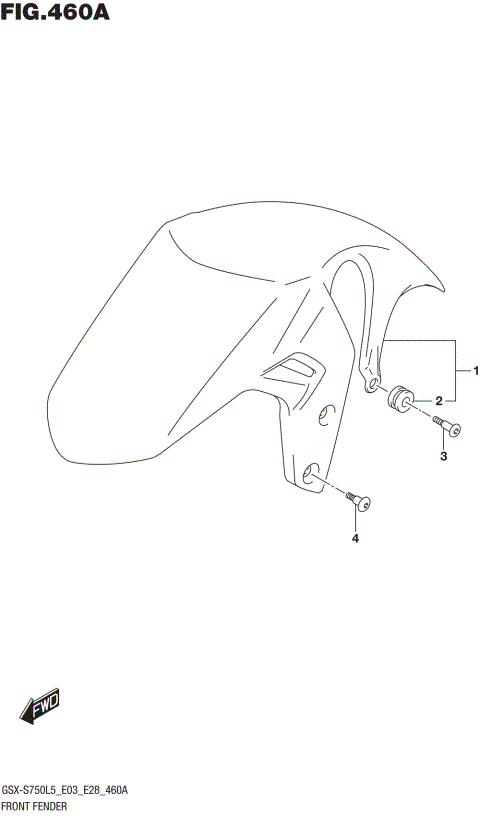 FRONT FENDER (GSX-S750L5 E03)