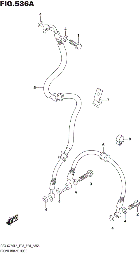 FRONT BRAKE HOSE (GSX-S750L5 E03)