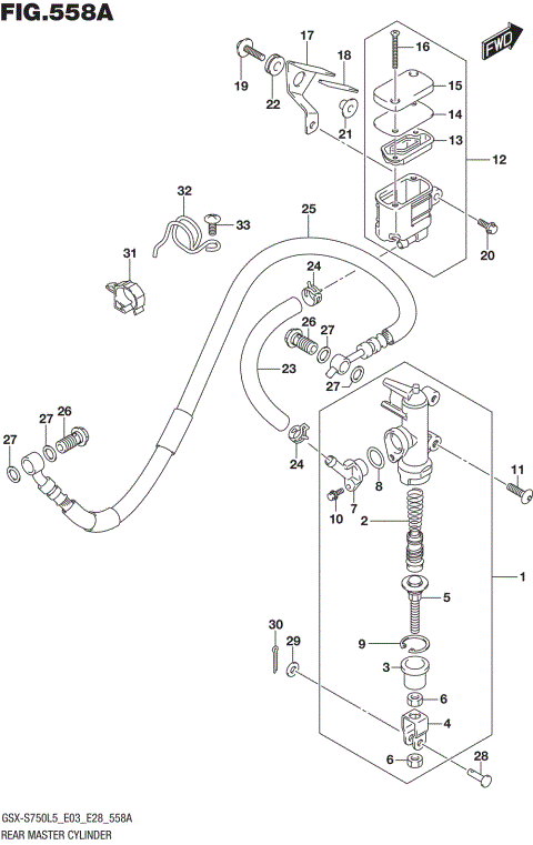 REAR MASTER CYLINDER (GSX-S750L5 E03)
