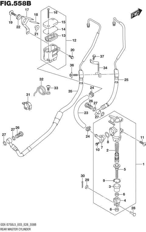 REAR MASTER CYLINDER (GSX-S750AL5 E28)