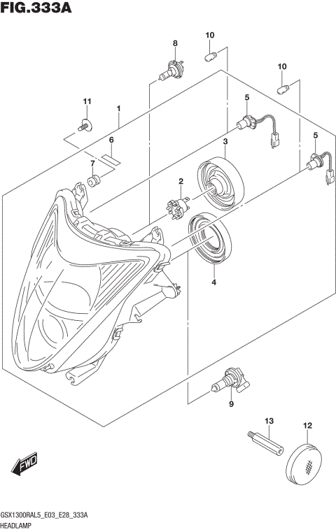 HEADLAMP (GSX1300RAL5 E03)