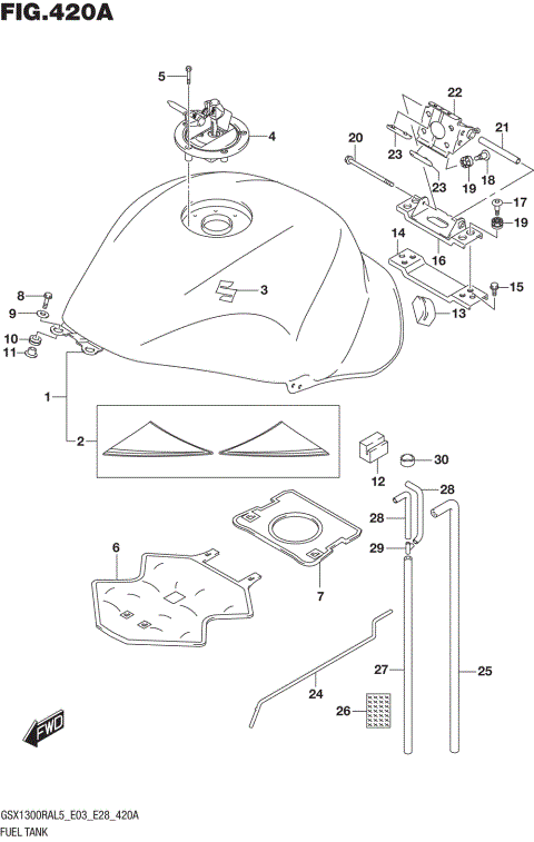 FUEL TANK (GSX1300RAL5 E03)