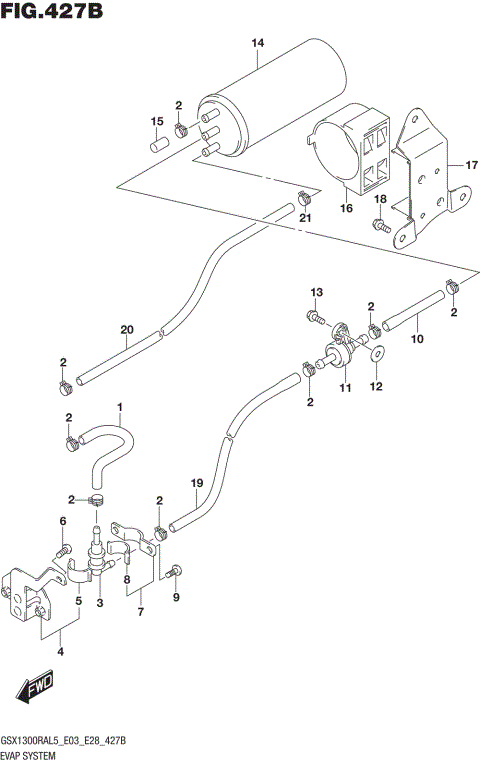 EVAP SYSTEM (GSX1300RAL5 E33)