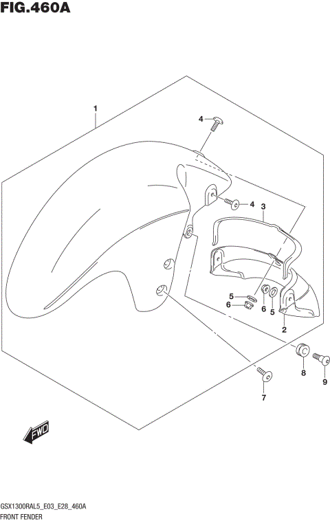 FRONT FENDER (GSX1300RAL5 E03)