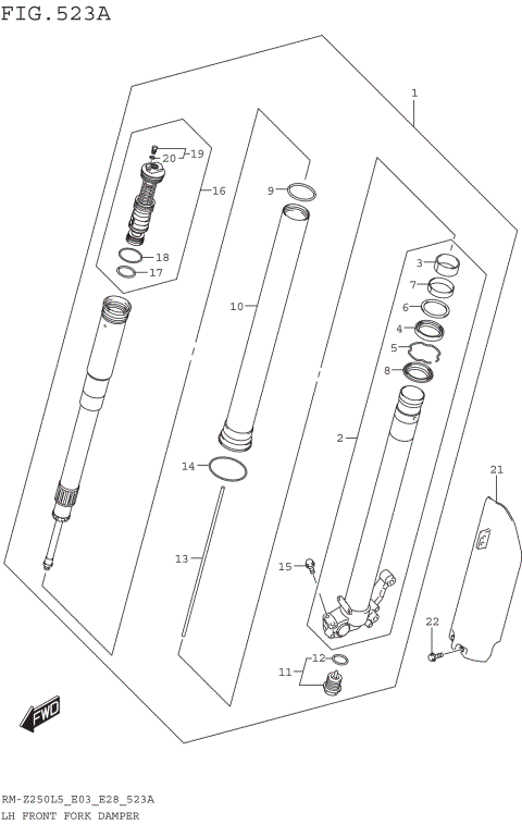 LH FRONT FORK DAMPER