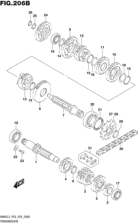 TRANSMISSION (RM85L5 P28)
