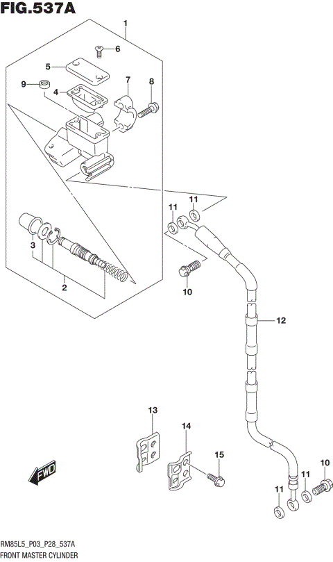 FRONT MASTER CYLINDER (RM85L5 P03)