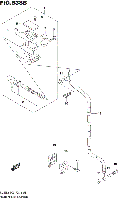 FRONT MASTER CYLINDER (RM85L5 P28)