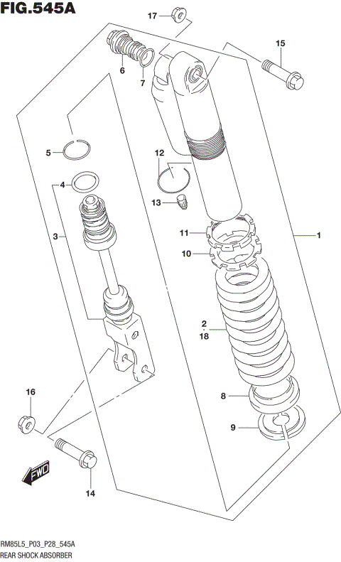 REAR SHOCK ABSORBER (RM85L5 P03)