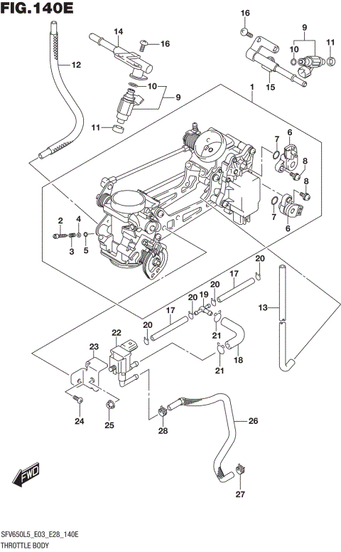 THROTTLE BODY (SFV650AL5 E33)