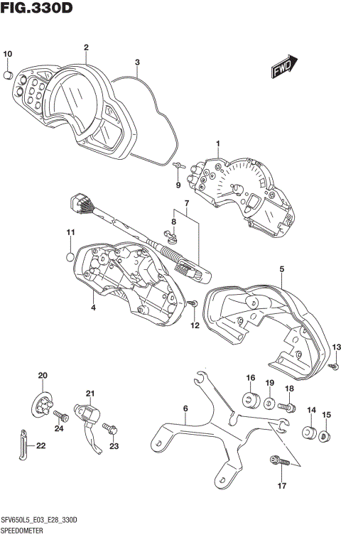 SPEEDOMETER (SFV650AL5 E28)