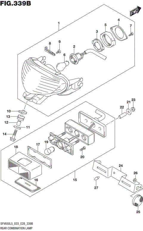 REAR COMBINATION LAMP (SFV650L5 E28)