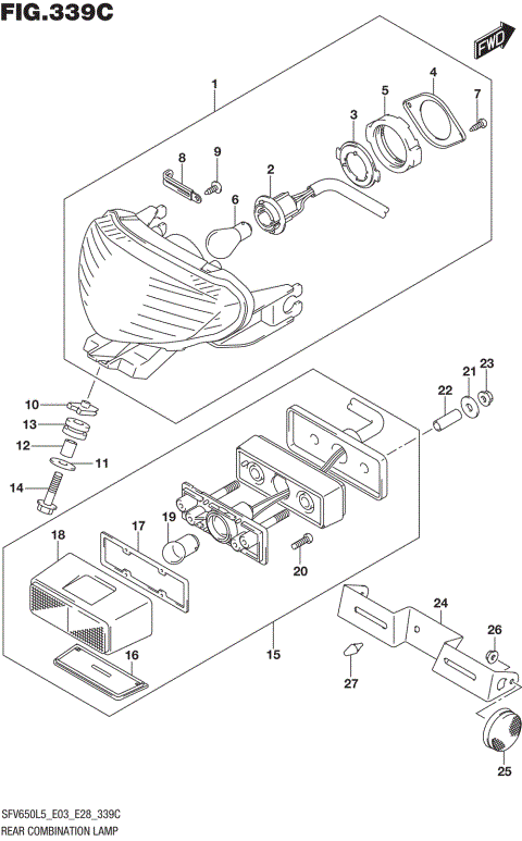 REAR COMBINATION LAMP (SFV650L5 E33)