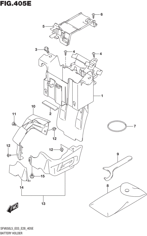 BATTERY HOLDER (SFV650AL5 E33)