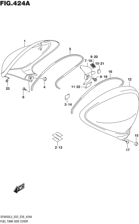 FUEL TANK SIDE COVER