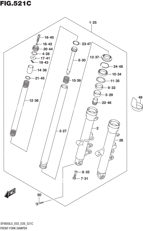 FRONT FORK DAMPER (SFV650L5 E33)