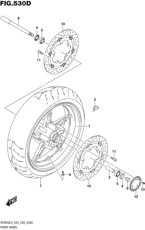 FRONT WHEEL (SFV650AL5 E28)