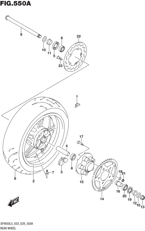 REAR WHEEL (SFV650L5 E03)