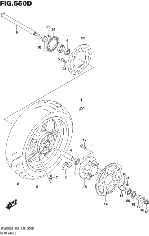 REAR WHEEL (SFV650AL5 E28)